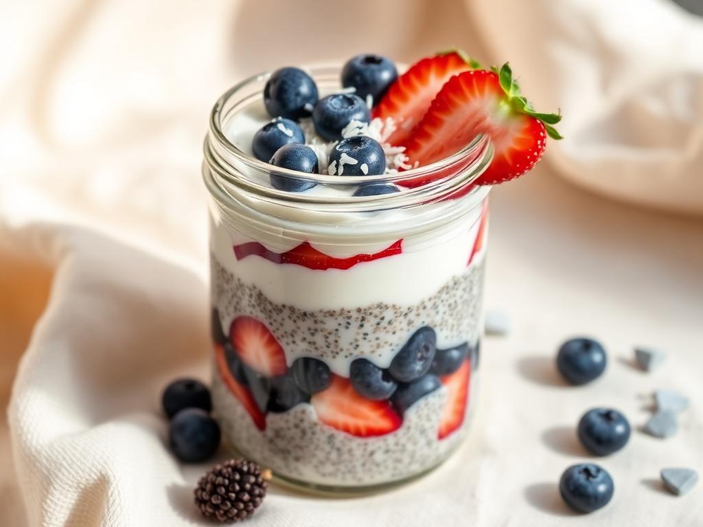 Berry Coconut Chia Parfait